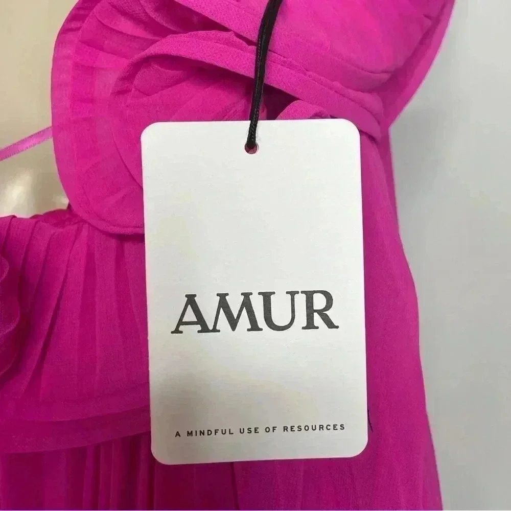 NWT - AMUR Lady’s Mimi Dress in Pink Hydrangeas Size 2 - Picture 10 of 14